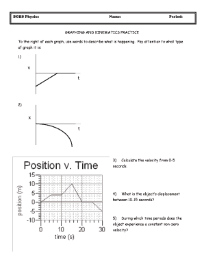 Physics Graphing and Kinematics Practice