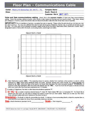 Floor Plan for Communications Cable Installation