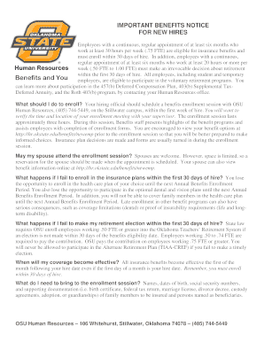 OSU New Hire Benefits Enrollment Form