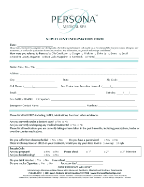 New Client Information Form