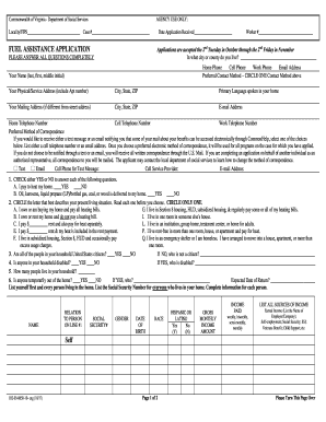Virginia Fuel Assistance Application