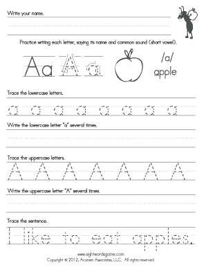 Letter A Worksheet