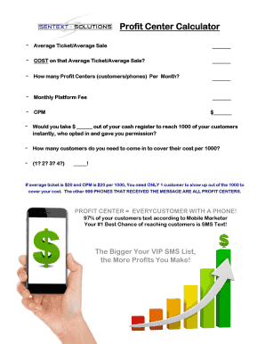 Profit Center Calculator