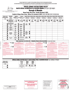 Sample General Election Ballot