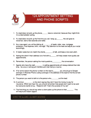 Sales Agent Script Guide