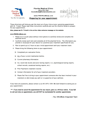 Florida Medical Clinic Consent Form