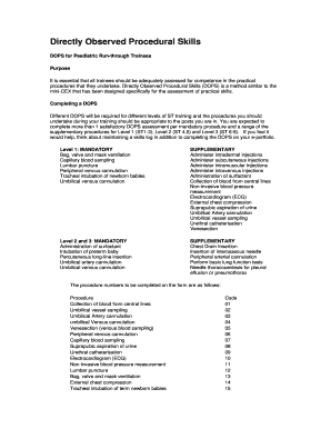 Directly Observed Procedural Skills Assessment Form