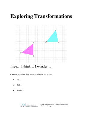 Math Reflection Worksheet