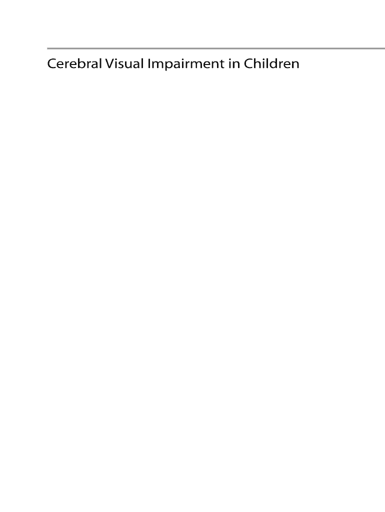 Fillable Online Cerebral Visual Impairment in Children Fax Email Print