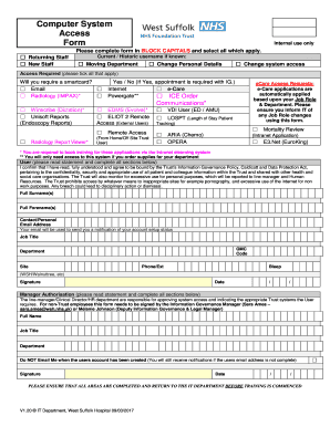 Computer System Access Form