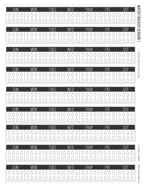 Water Tracker Template