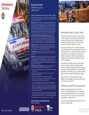Ambulance Victoria Membership Application Form