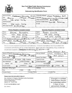 New York Submetering Identification Form