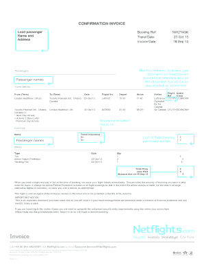 Netflights Invoice