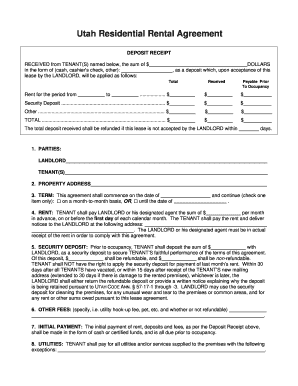 Utah Residential Rental Agreement