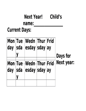 Child School Attendance Form