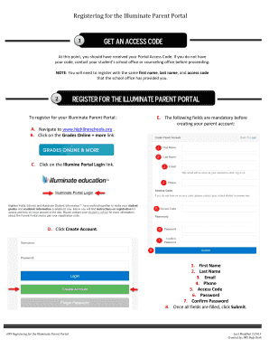 Illuminate Parent Portal Registration Form