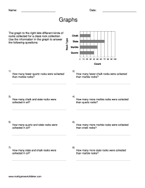 Rock Collection Graph Worksheet