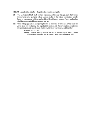 Kentucky Trailer Registration Application
