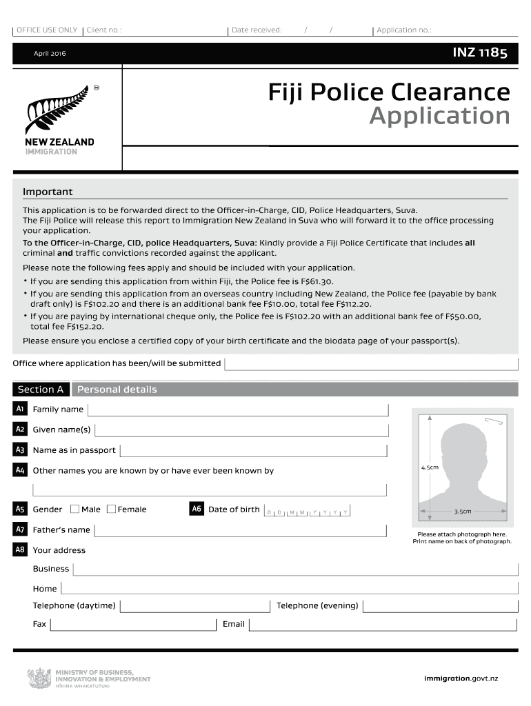 police clearance fiji Preview on Page 1