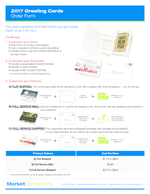 2017 Greeting Cards Order Form