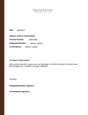 Letter of Authorization
