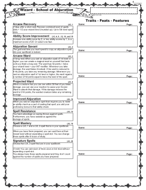 Dungeons & Dragons Wizard School Features