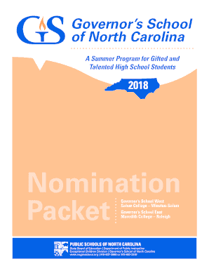 Governor's School Nomination Form