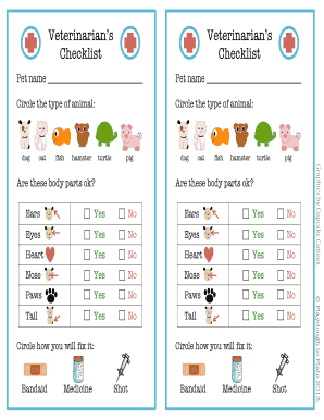 Veterinarian Pet Health Checklist