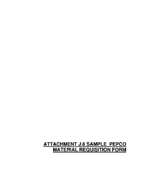PEPCO Material Requisition Form