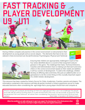 Ontario Soccer Player Evaluation Form