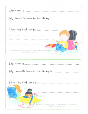 Library Day Activity Sheet