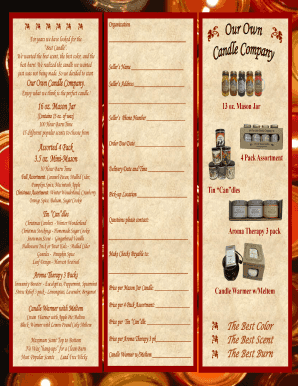 Candle Order Form