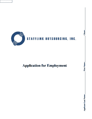 StaffLink Employment Application Form