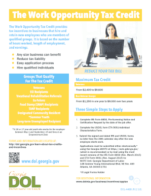 Work Opportunity Tax Credit Application
