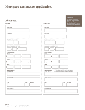 Mortgage Assistance Application