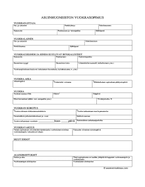 Ilmainen Vuokrasopimuspohja Word Fill Online Printable Fillable Ilmainen Vuokrasopimuspohja Word Fill Online Printable Fillable