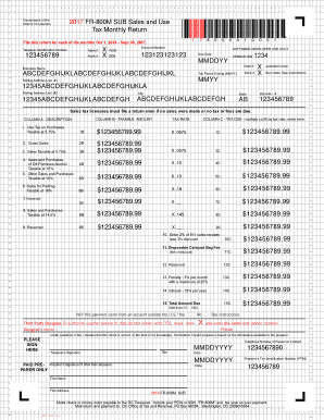 District of Columbia Sales and Use Tax Monthly Return