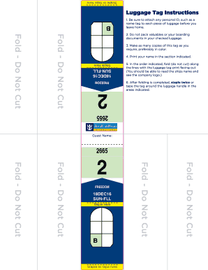 Luggage Tag Instructions
