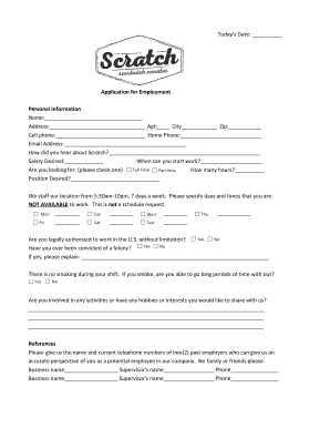 Application for Employment