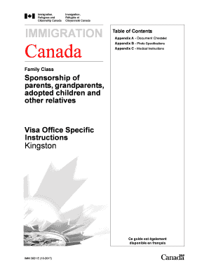 Canada Family Class Sponsorship Checklist