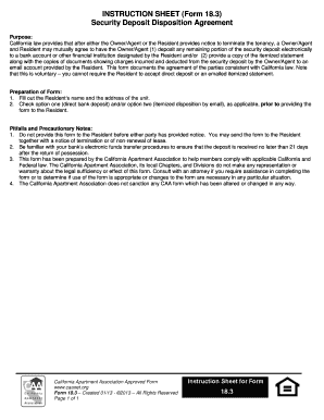 Security Deposit Disposition Agreement