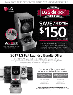 2017 LG Fall Laundry Bundle Rebate Form