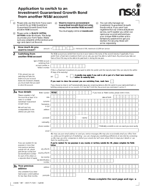 NS&I Investment Guaranteed Growth Bond Application
