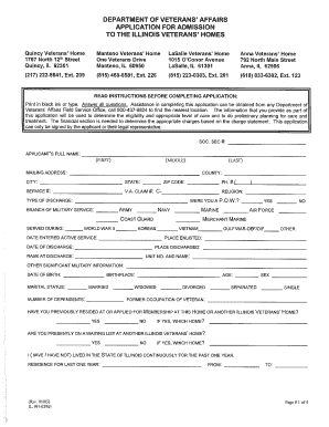 Illinois Veterans' Home Application