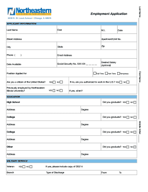 Employment Application Form