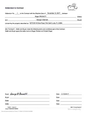 Addendum to Real Estate Contract