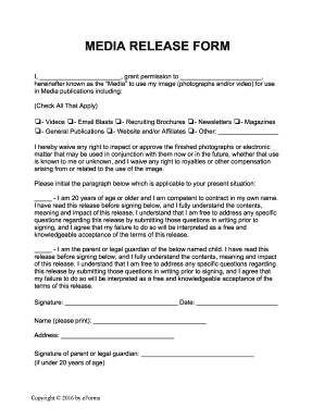 Media Release Form