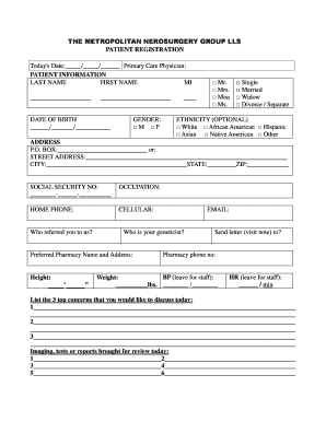 Patient Registration Form
