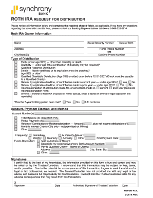 Roth IRA Request for Distribution